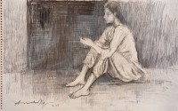 Arsalan Naqvi, 14 x 21 Inch, Charcoal on Paper, Figurative Painting, AC-ARN-203